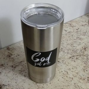 "God Got Me" Stainless Steel Tumbler 18.5 fl oz
